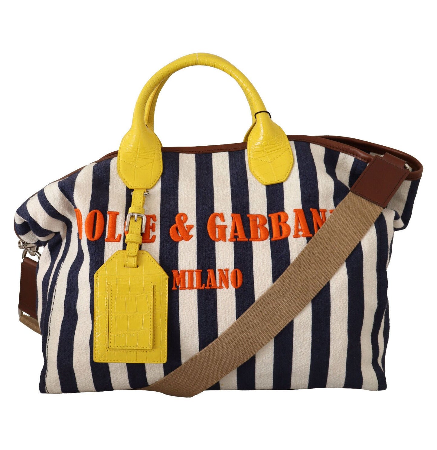 Dolce & Gabbana Multicolor Cotton Leather Chic Shoulder Bag