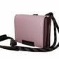 Dolce & Gabbana Elegant Pink Bifold Leather Wallet with Neck Strap