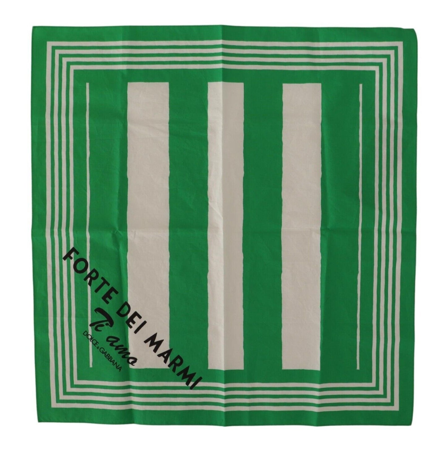 Dolce & Gabbana Striped Cotton Scarf with Charming Italian Flair