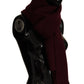 Dolce & Gabbana Elegant Cashmere Knit Scarf in Dark Red