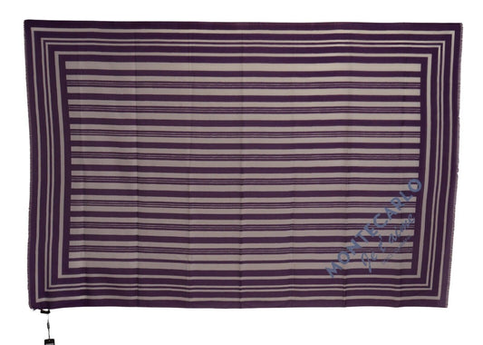 Dolce & Gabbana Elegant Striped Logo Cotton Scarf