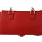 Dolce & Gabbana Elegant Red Leather Sling Wallet