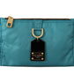 Dolce & Gabbana Chic Blue-Green Nylon Sling Wallet