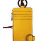 Dolce & Gabbana Elegant Yellow Leather Card Holder with Strap