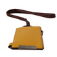 Dolce & Gabbana Elegant Yellow Leather Card Holder with Strap