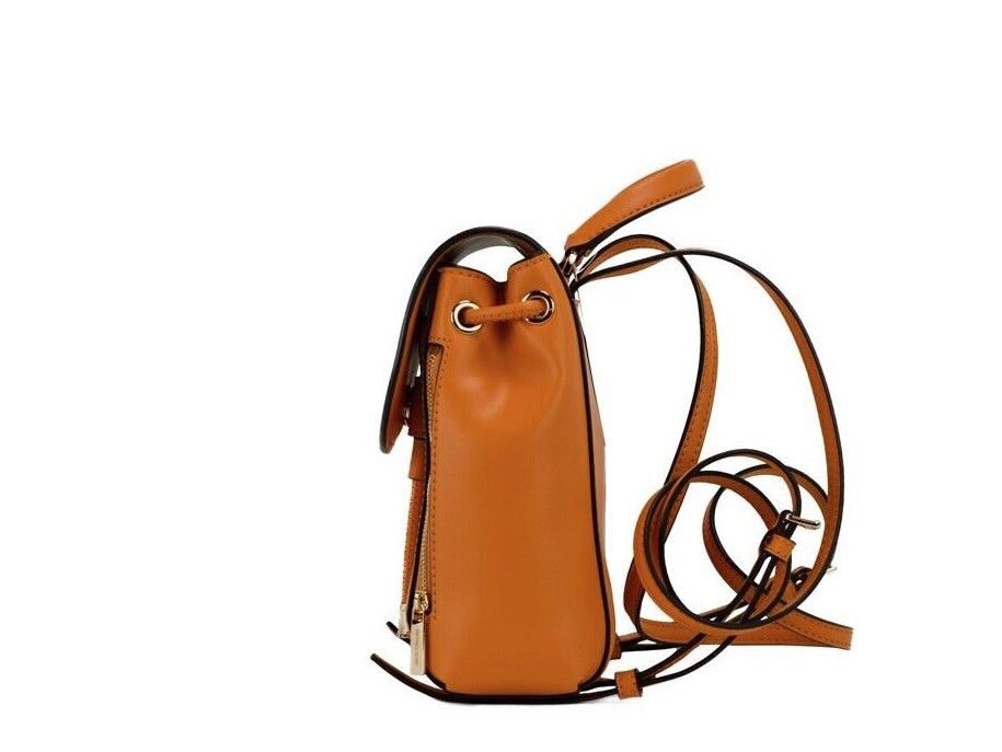 Michael Kors Phoebe XS Honeycomb Smooth Leather Flap Drawstring Backpack