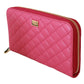 Dolce & Gabbana Elegant Pink Continental Zip Wallet