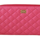 Dolce & Gabbana Elegant Pink Continental Zip Wallet