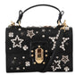 Dolce & Gabbana Elegant Black Leather & Exotic Ayers Satchel