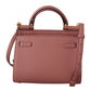 Dolce & Gabbana Chic Pink Sicily Medium Leather Satchel