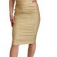 Dolce & Gabbana Elegant Gold Sheath Cocktail Dress