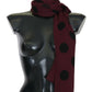 Dolce & Gabbana Elegant Bordeaux Polka Dot Scarf Wrap