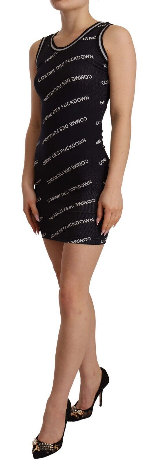 Comme Des Fuckdown Sleek Cotton Blend Bodycon Mini Dress