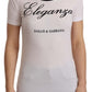 Dolce & Gabbana Chic White Round Neck Cotton Tee