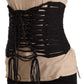 Dolce & Gabbana Elegant Black Interlaced Corset Top