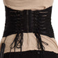 Dolce & Gabbana Elegant Black Interlaced Corset Top