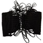 Dolce & Gabbana Elegant Black Interlaced Corset Top