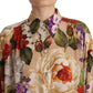 Dolce & Gabbana Elegant Floral Silk Long Sleeve Top