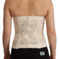 Ermanno Scervino Chic Off-White Floral Lace Corset Top