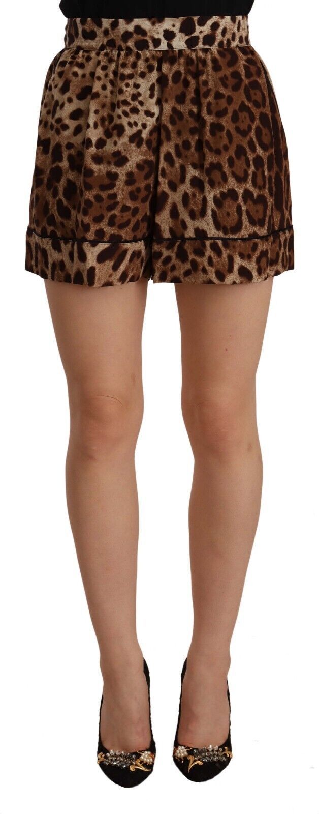 Dolce & Gabbana Elegant High-Waist Silk Blend Mini Shorts