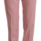 Dolce & Gabbana Elegant Pink High-Waisted Trousers