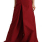 Dolce & Gabbana Elegant High Waist Wide Leg Pants in Red