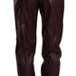 Patrizia Pepe High Waist Skinny Trousers in Dark Brown