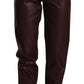 Patrizia Pepe High Waist Skinny Trousers in Dark Brown