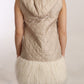 Ermanno Scervino Beige Hooded Quilted Sleeveless Jacket