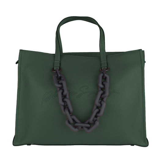 Plein Sport Green Polyethylene Women Shoulder Bag