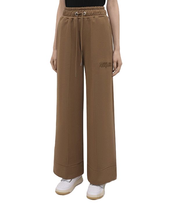 Comme Des Fuckdown Brown Cotton Women Sweatpant