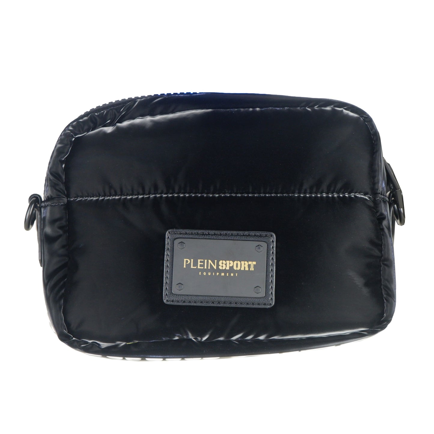 Plein Sport Sleek Black Crossbody Bag with Iconic Logo