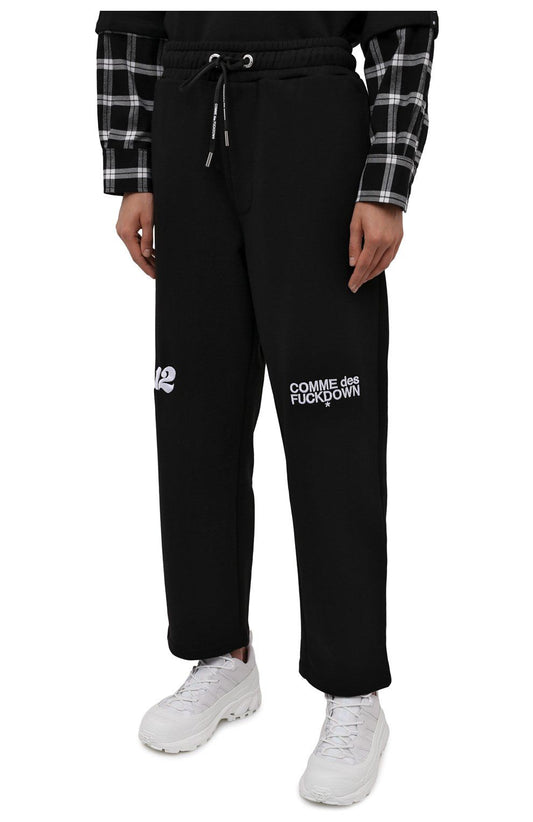 Comme Des Fuckdown Black Cotton Women Trousers