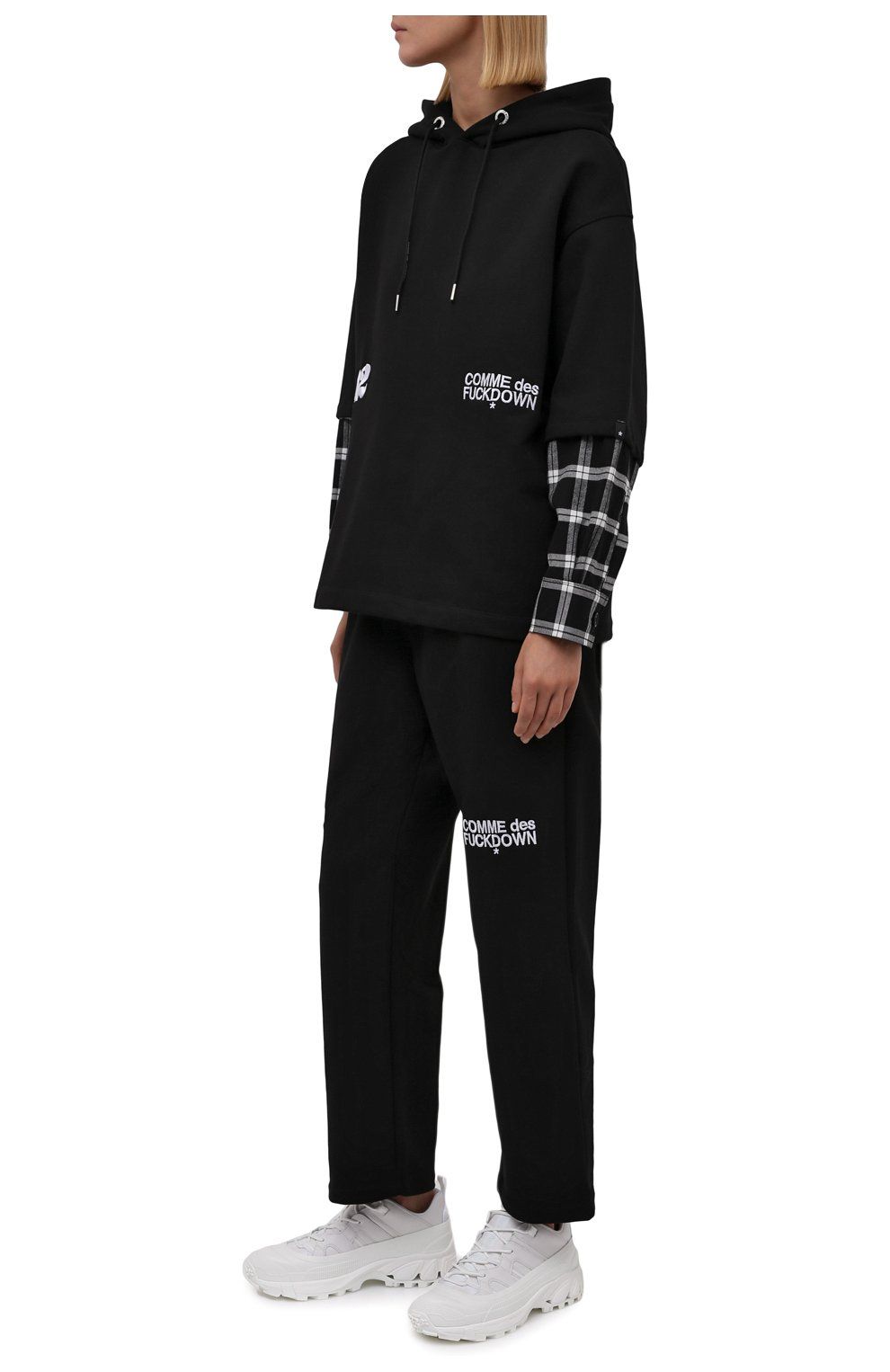 Comme Des Fuckdown Black Cotton Women Trousers