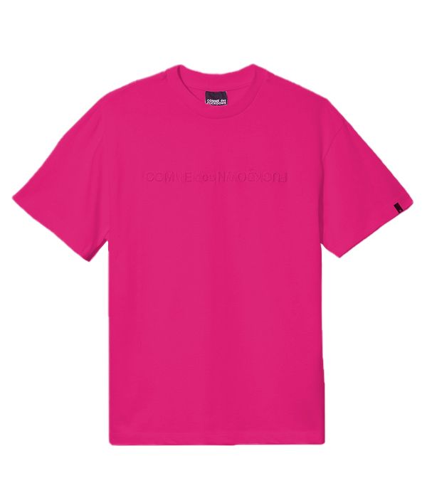 Comme Des Fuckdown Fuchsia Cotton Women T-Shirt