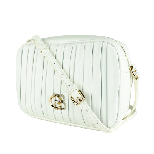 Baldinini Chic White Calfskin Crossbody Bag