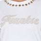 Frankie Morello White Cotton Women T-Shirt