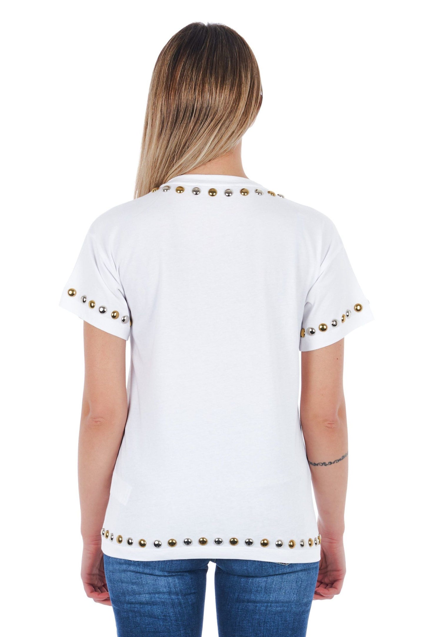 Frankie Morello White Cotton Women T-Shirt