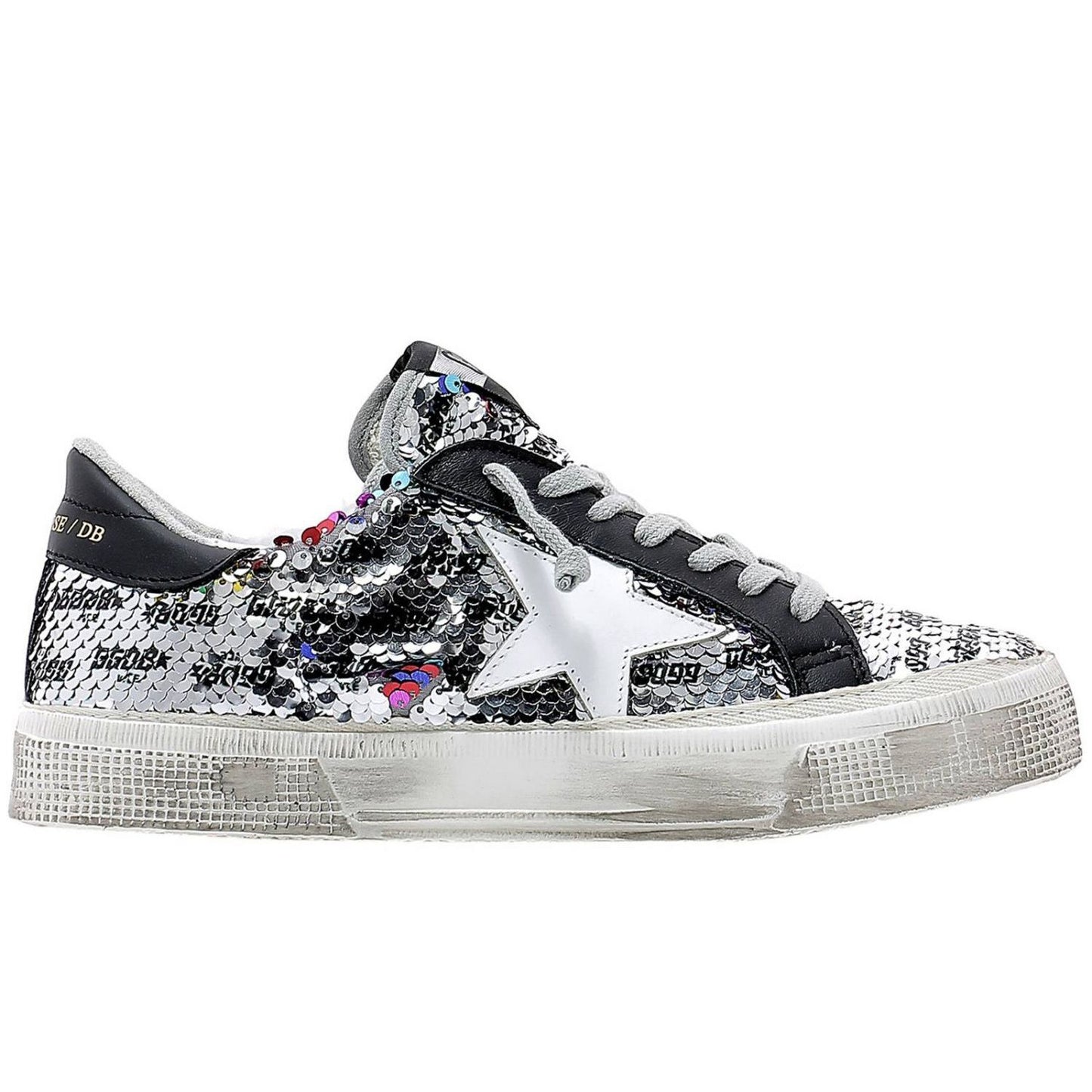 Golden Goose Glittering Sequins Calfskin Sneakers for Women