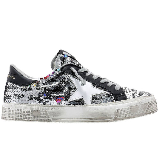 Golden Goose Glittering Sequins Calfskin Sneakers for Women