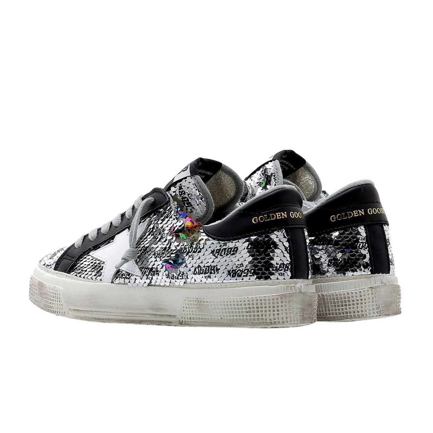 Golden Goose Glittering Sequins Calfskin Sneakers for Women