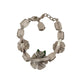 Dolce & Gabbana Elegant Silver Chain Bracelet with Charms & Crystals