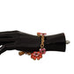 Dolce & Gabbana Elegant Gold Chain Bracelet with Red Crystals