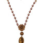 Dolce & Gabbana Elegant Gold Tone Faux Pearl Charm Necklace