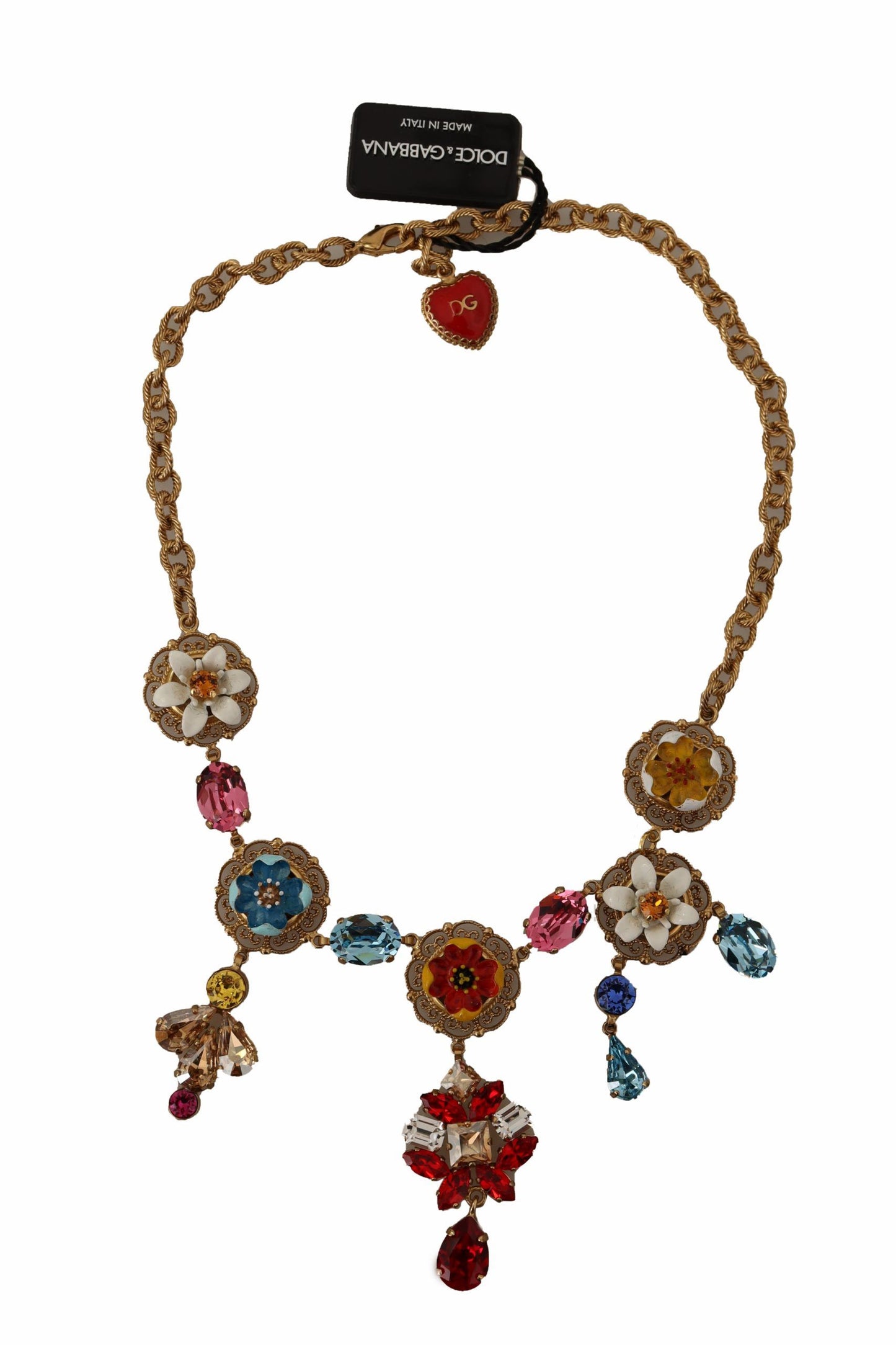 Dolce & Gabbana Regal Gold Floral Statement Necklace