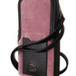 Dolce & Gabbana Elegant Pink Velvet Phone Pouch with Strap