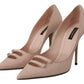 Dolce & Gabbana Elegant Light Pink Leather Pumps