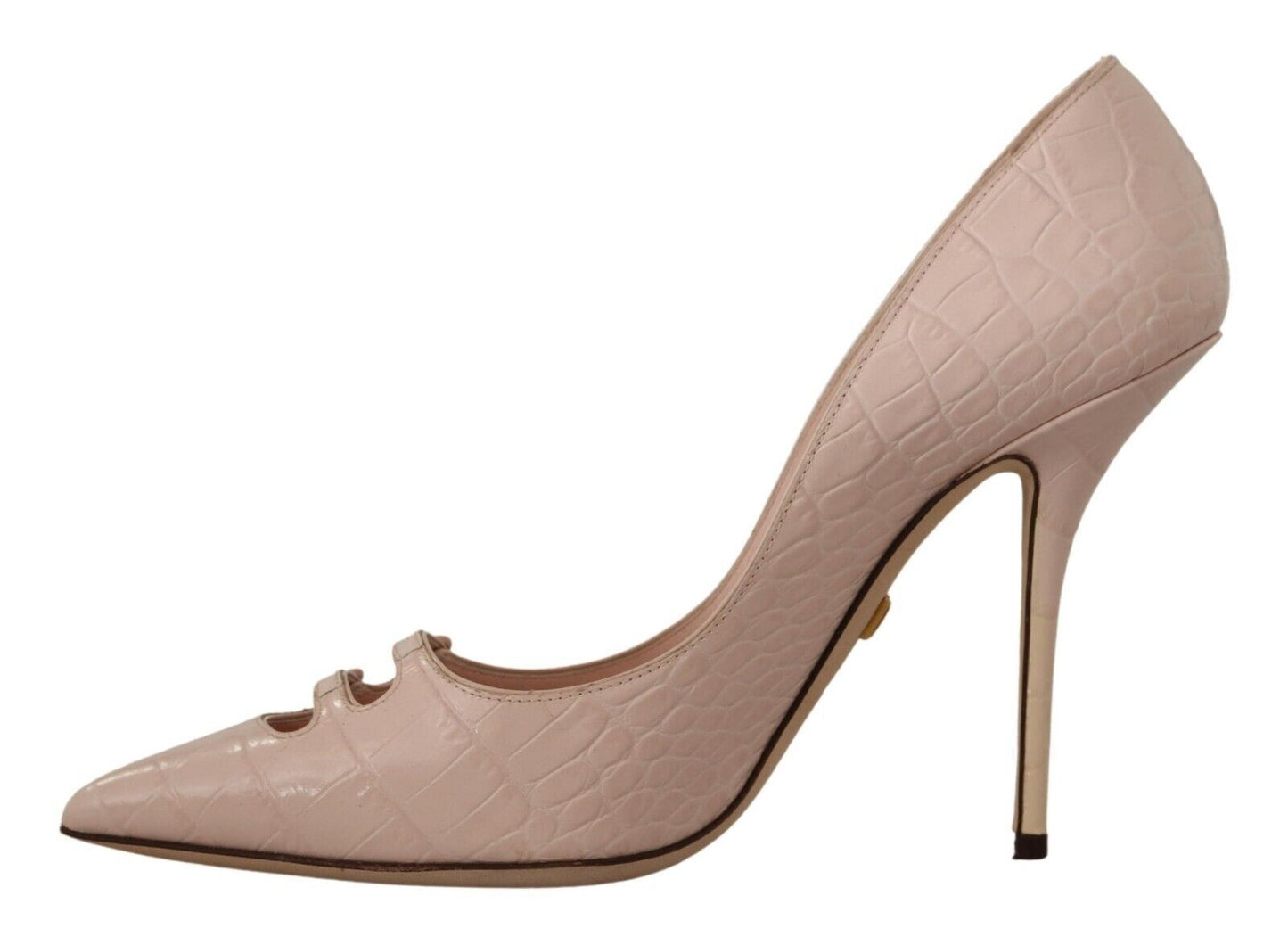 Dolce & Gabbana Elegant Light Pink Leather Pumps