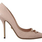 Dolce & Gabbana Elegant Light Pink Leather Pumps