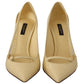 Dolce & Gabbana Chic Pointed Toe Leather Pumps in Sunshine Yellow